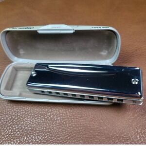 Suzuki Promaster‎ Valved MR-350 Harmonica Key of G Made in Japan w/ Case Retro